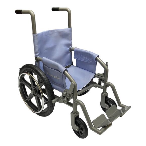American Girl Doll Wheelchair II Just Like You Periwinkle Gray Disability Chair - Picture 1 of 5